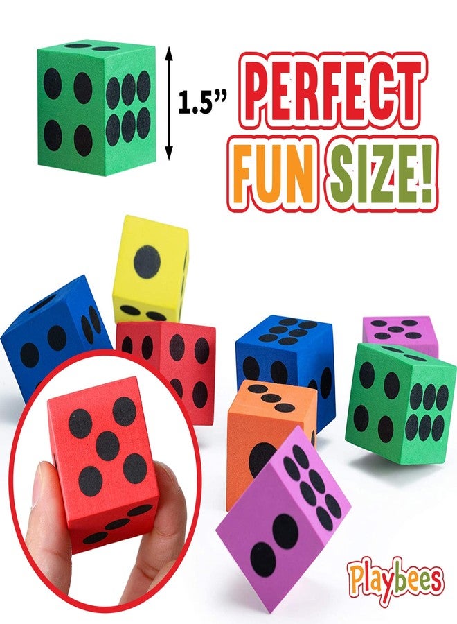 Playbees Big Foam Dice Set - 12-Pack, Jumbo, and Colorful Dice for Kids - Ideal for Boosting Math Skills in The Classroom, Great Gifts, and Party Fun - Image 3